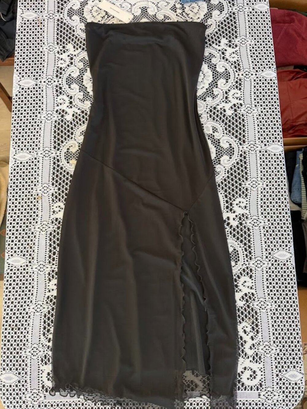 NWT Black Strapless Midi Dress - Size M
